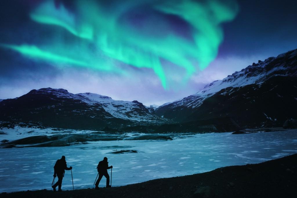 Northern Lights Hiking in Iceland